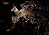 europe at night